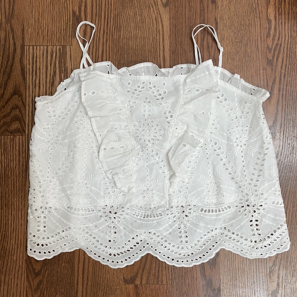 NSR White Eyelet Blouse